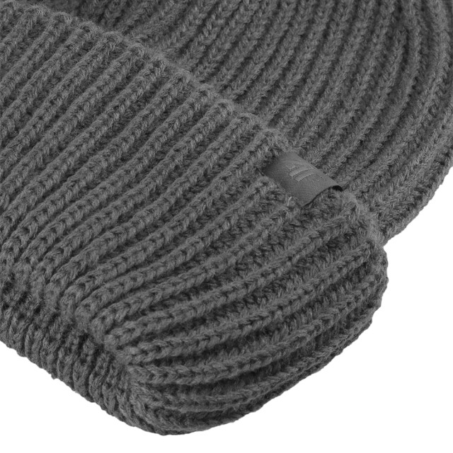4F Heren geribbelde wintermuts UTFO105_darkgrey large