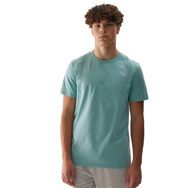 4F Heren logo regular t-shirt UTFO106_mint large