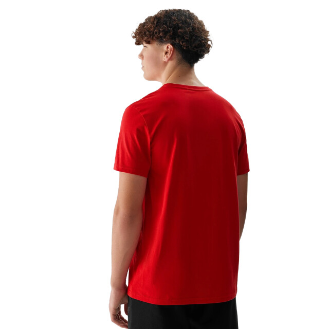 4F Heren logo regular t-shirt UTFO106_darkred large