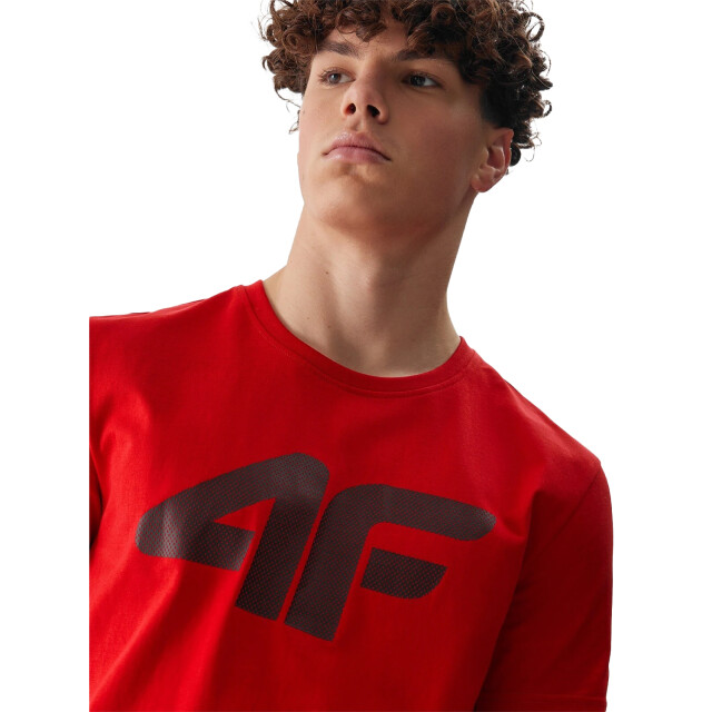 4F Heren logo regular t-shirt UTFO106_darkred large