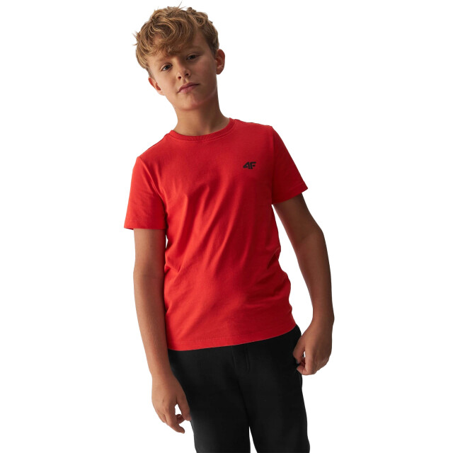 4F Katoenen t-shirt met logo voor jongens UTFO107_red large