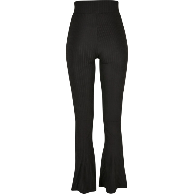 Urban Classics Dames ribbed uitlopende legging met hoge taille UTTN855_black large