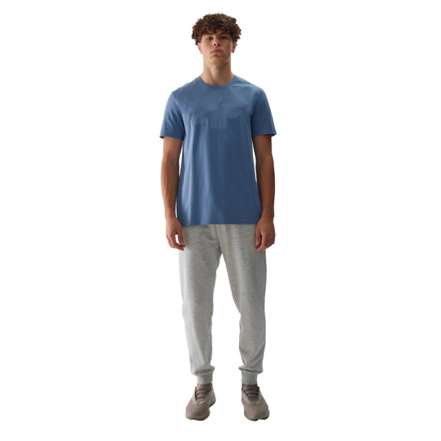 4F Heren logo regular t-shirt UTFO106_denim large