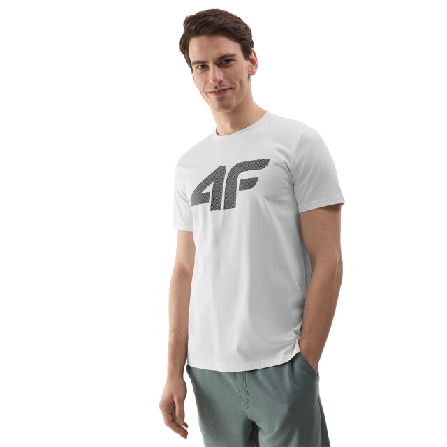 4F Heren logo regular t-shirt UTFO106_white large