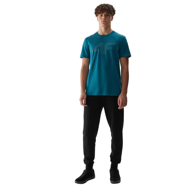 4F Heren logo regular t-shirt UTFO106_seagreen large