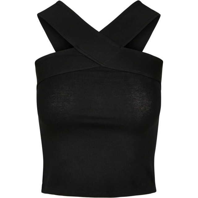 Urban Classics Dames top met kruishals UTTN840_black large