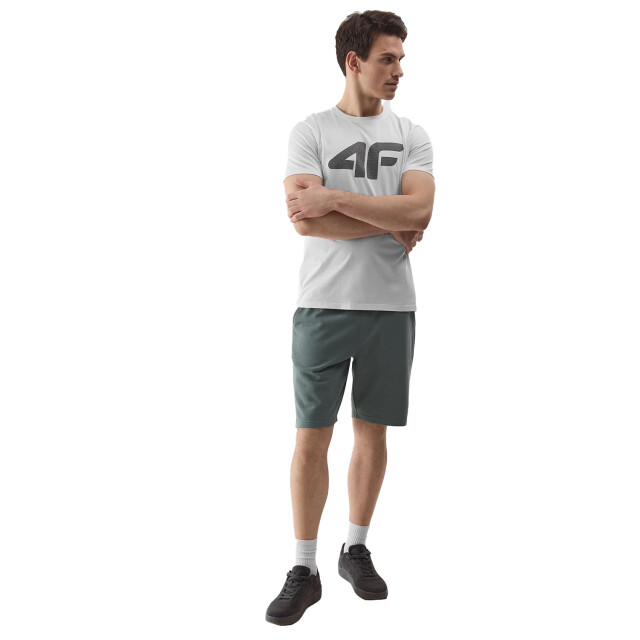 4F Heren logo regular t-shirt UTFO106_white large