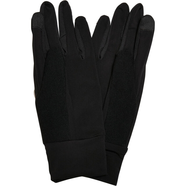 Urban Classics Heren performance brede manchet logo handschoenen UTTN828_black large