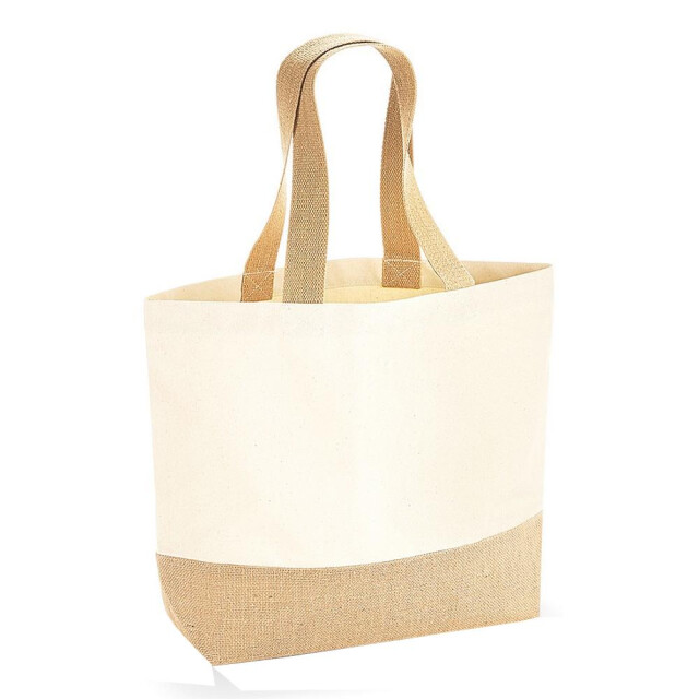 Westford Mill Jute basis canvas tote UTFK977_natural large