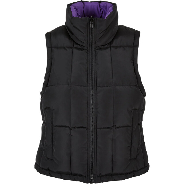 Urban Classics Dames omkeerbaar gewatteerd gilet UTTN824_blackrealviolet large