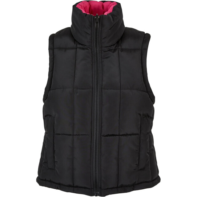 Urban Classics Dames omkeerbaar gewatteerd gilet UTTN824_blackfuchsia large