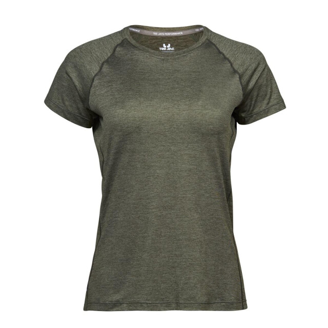 Tee Jays Dames cool dry short sleeve t-shirt UTFK917_olivemelange large