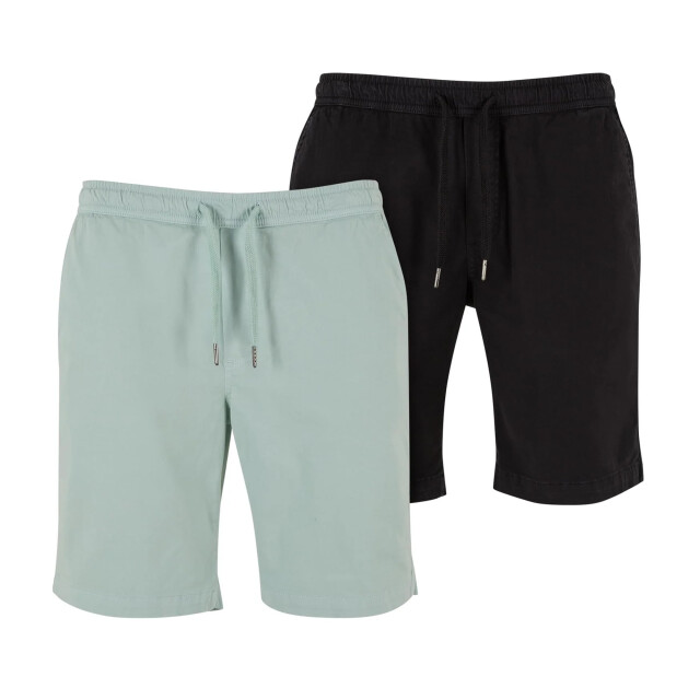 Urban Classics Heren twill stretch shorts (set van 2) UTTN812_frostmintblack large