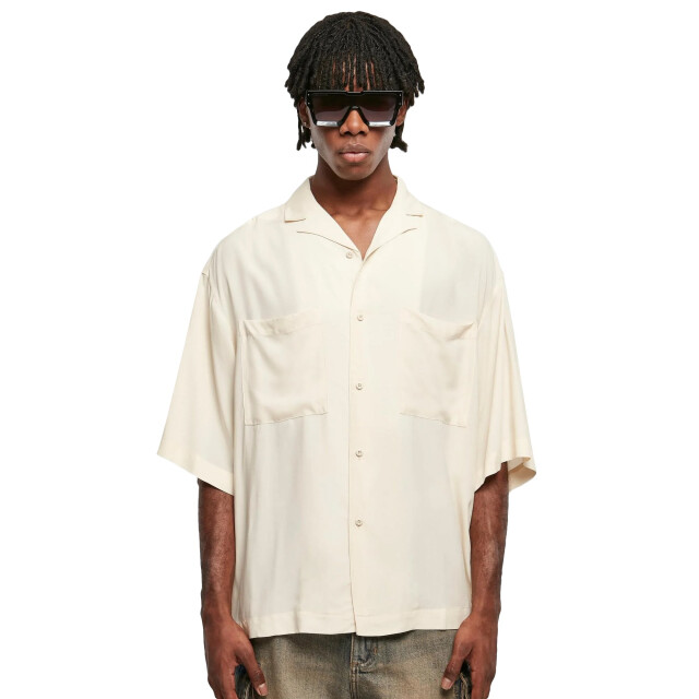 Urban Classics Heren oversized resort overhemd UTTN813_whitesand large
