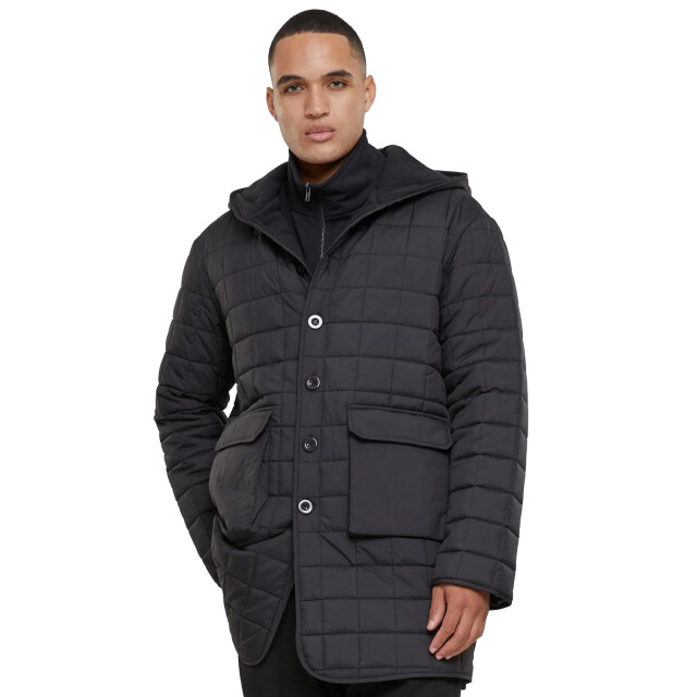 Urban Classics Heren fleece gevoerde parka UTTN814_black large
