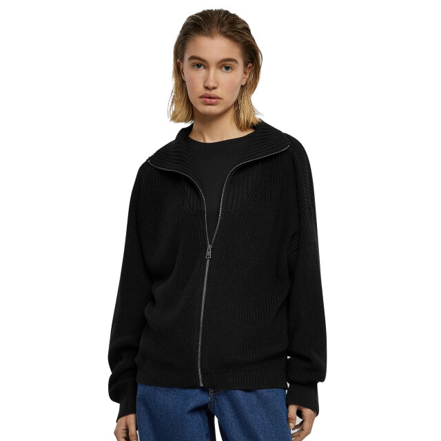 Urban Classics Gebreid vest met rits voor dames UTTN816_black large