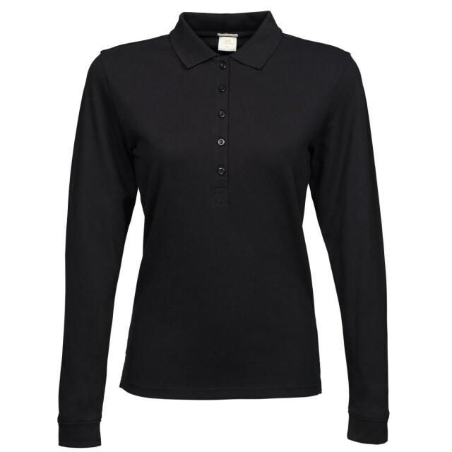 Tee Jays Dames luxe stretch poloshirt met lange mouwen UTFK890_black large