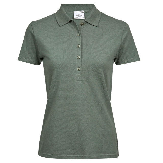 Tee Jays Dames luxe stretch poloshirt met korte mouwen UTFK889_leafgreen large