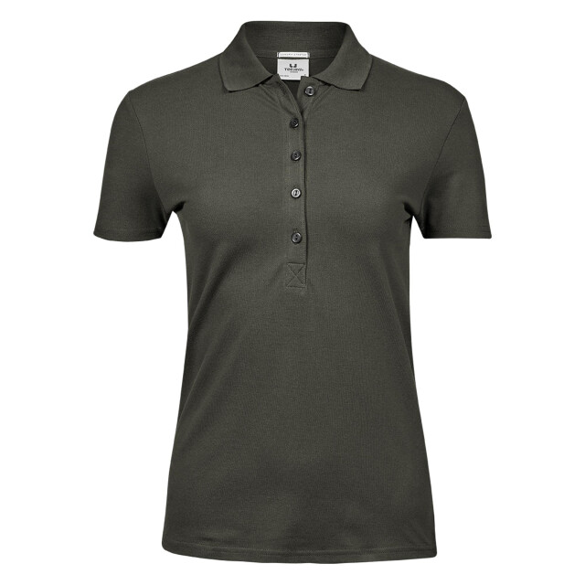 Tee Jays Dames luxe stretch poloshirt met korte mouwen UTFK889_deepgreen large