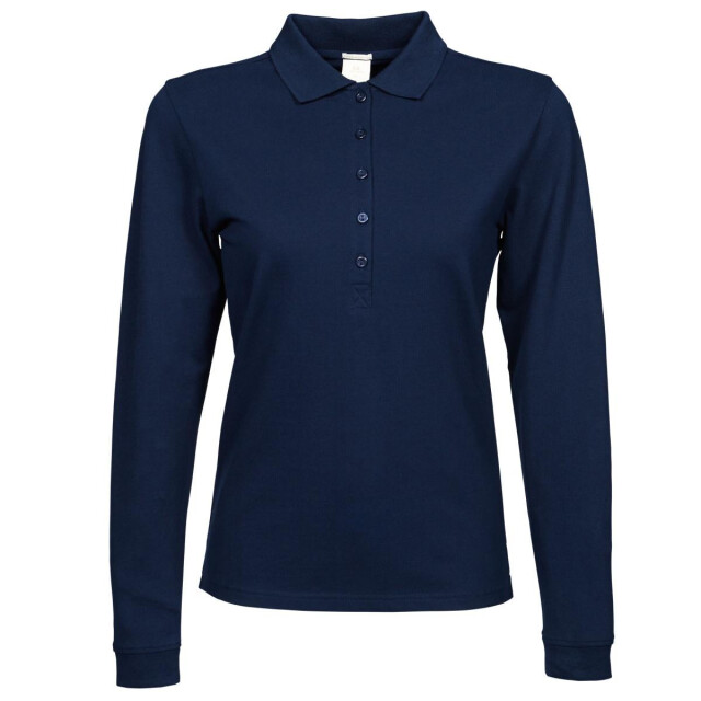 Tee Jays Dames luxe stretch poloshirt met lange mouwen UTFK890_navyblue large