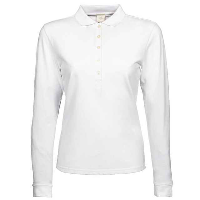 Tee Jays Dames luxe stretch poloshirt met lange mouwen UTFK890_white large