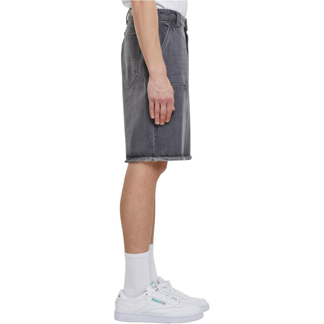 Urban Classics Heren denim kniebroek met open rand UTTN800_newgreywashed large