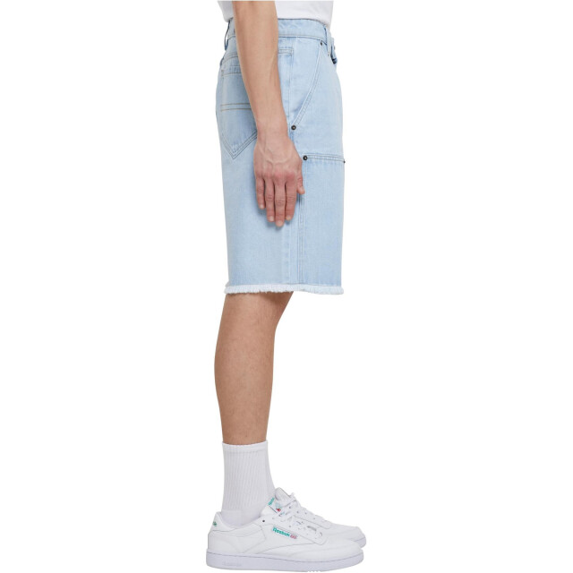 Urban Classics Heren denim kniebroek met open rand UTTN800_newlightbluewashed large