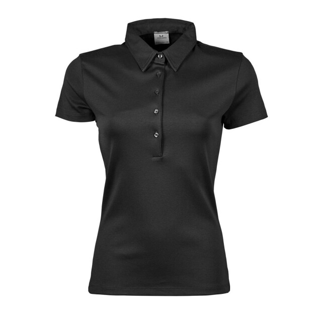 Tee Jays Dames pima korte mouw katoenen poloshirt UTFK888_black large