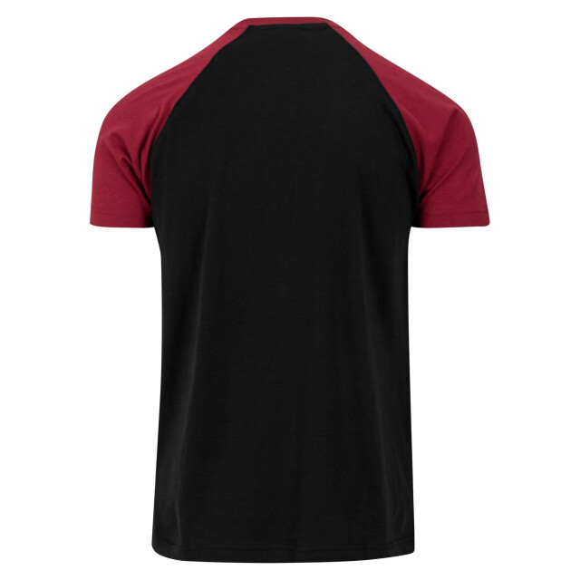 Urban Classics Heren contrast raglan t-shirt UTTN801_blackburgundy large
