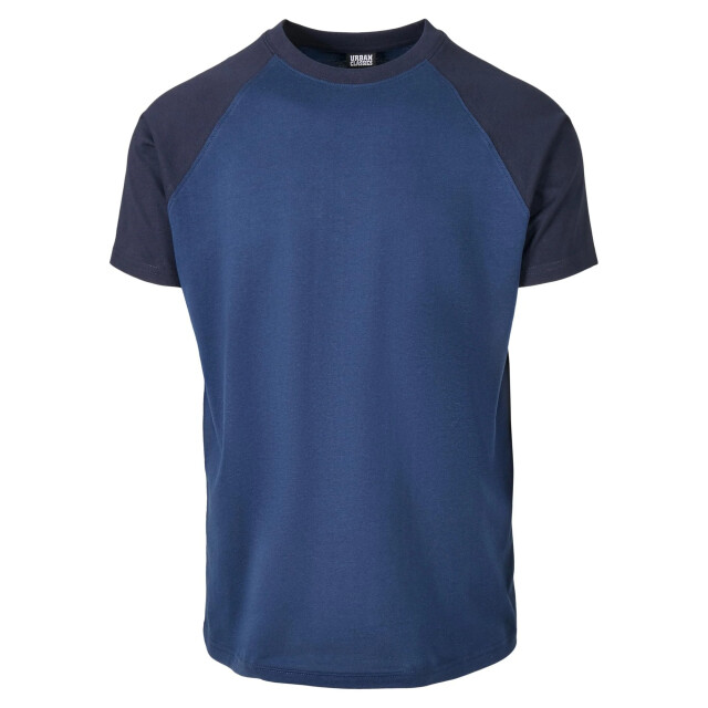 Urban Classics Heren contrast raglan t-shirt UTTN801_darkbluemidnightnavy large