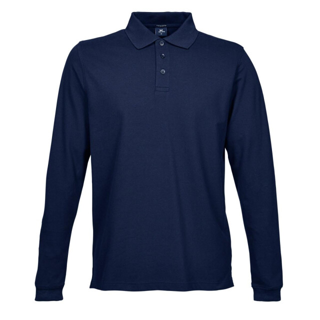 Tee Jays Heren luxe stretch poloshirt met lange mouwen UTFK883_navyblue large