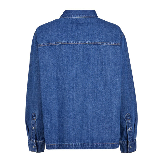 Urban Classics Dames denim oversized shirt UTTN803_midindigowashed large