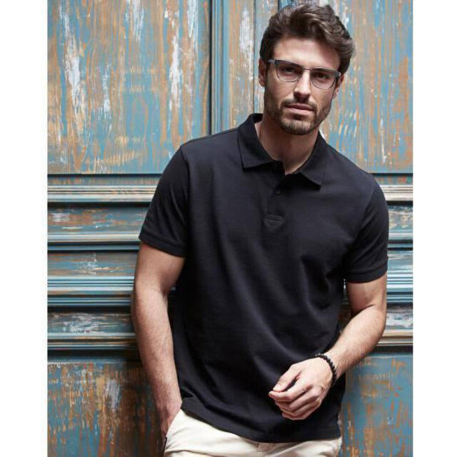 Tee Jays Heren zware pique korte mouw poloshirt UTFK880_black large