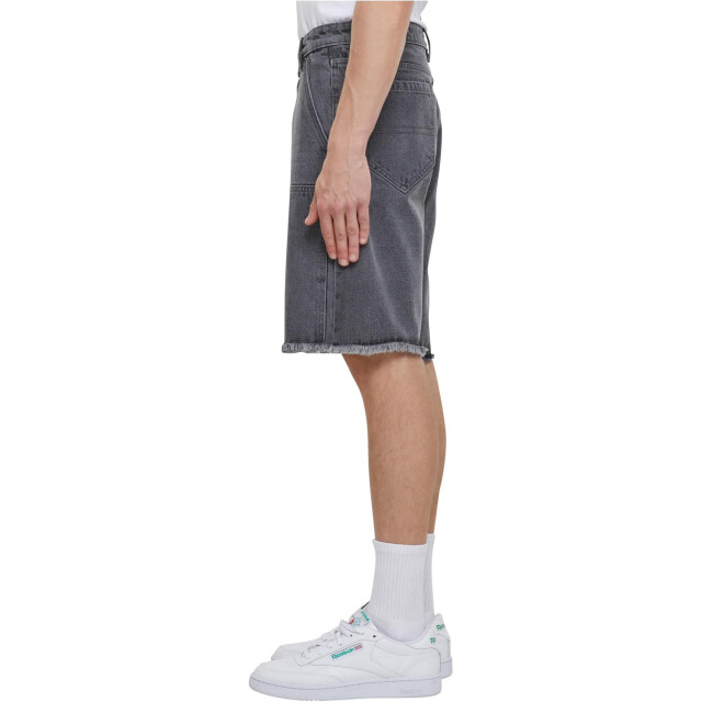 Urban Classics Heren denim kniebroek met open rand UTTN800_newgreywashed large
