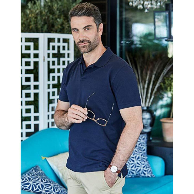 Tee Jays Heren zware pique korte mouw poloshirt UTFK880_navyblue large