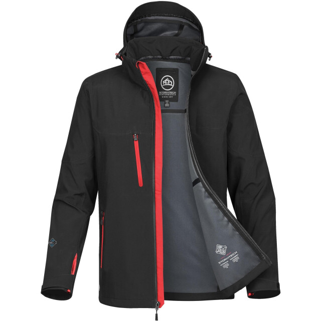 Stormtech Heren patrouillejas softshell UTFK869_blackbrightred large