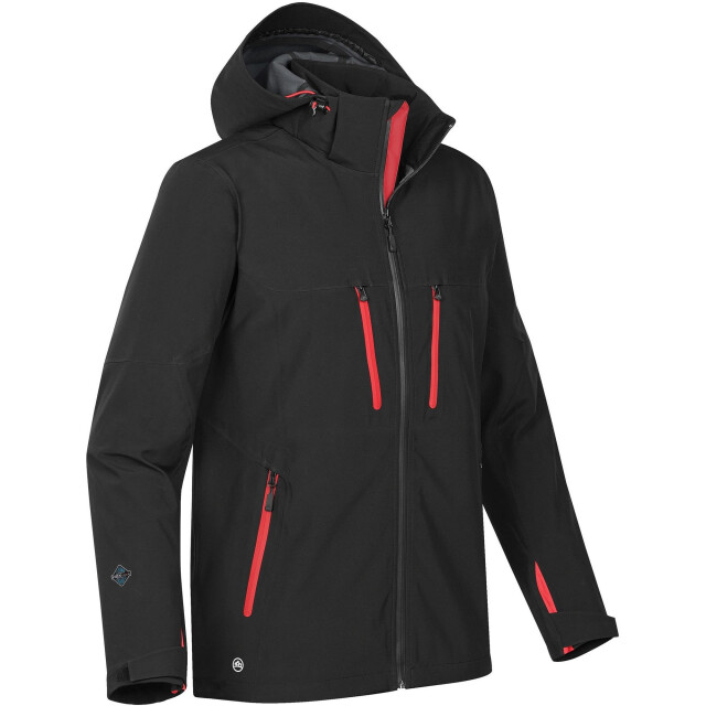Stormtech Heren patrouillejas softshell UTFK869_blackbrightred large