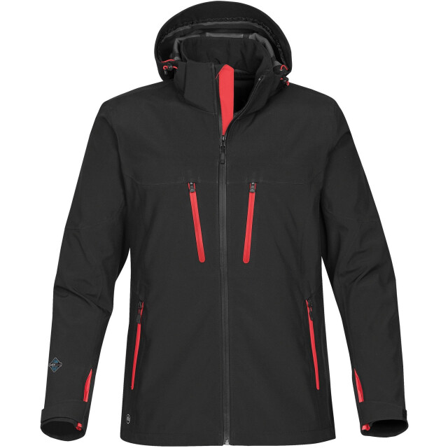 Stormtech Heren patrouillejas softshell UTFK869_blackbrightred large