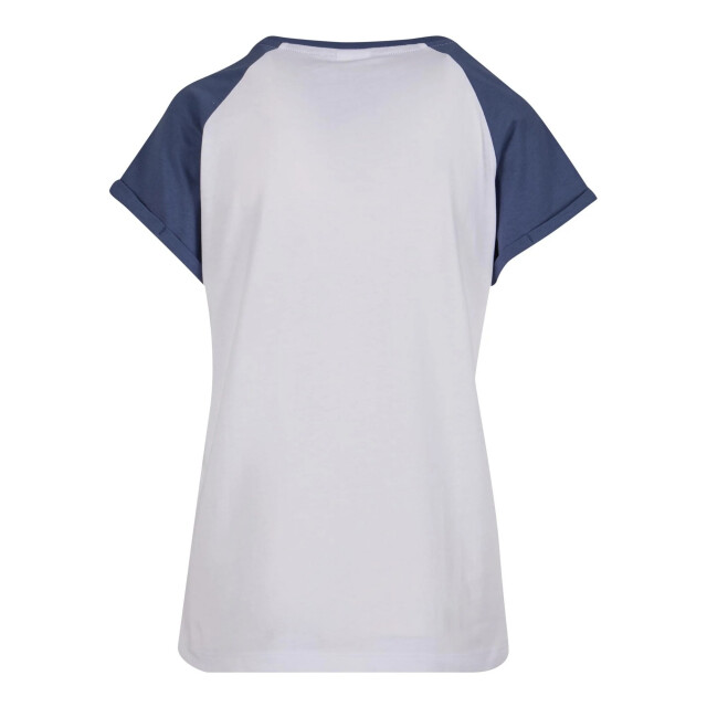 Urban Classics Dames contrast raglan t-shirt UTTN770_whitevintageblue large
