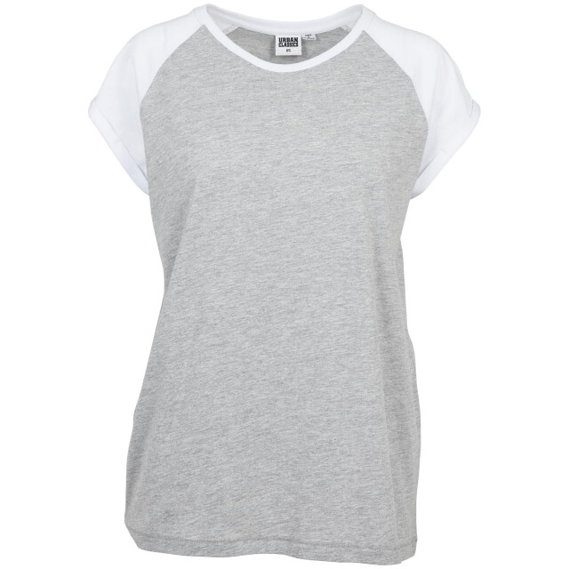 Urban Classics Dames contrast raglan t-shirt UTTN770_greywhite large