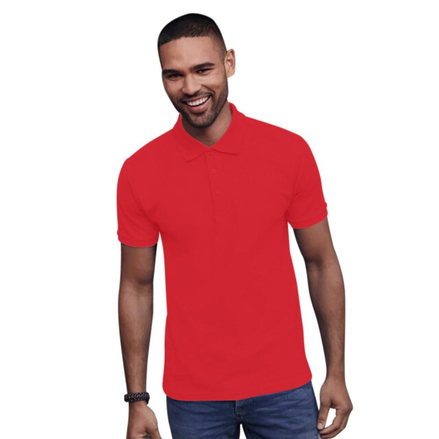 SG Heren ring-spun katoenen korte mouw poloshirt UTFK778_red large