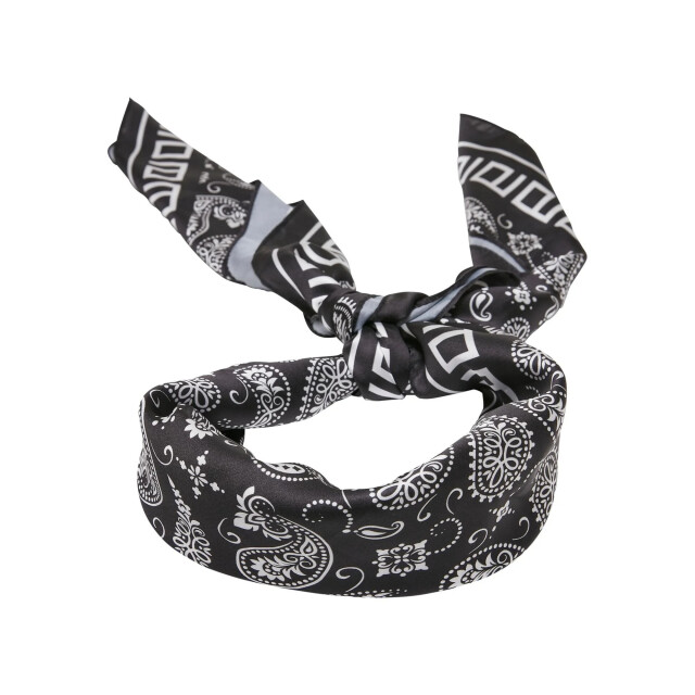 Urban Classics Uniseks paisley large fit bandana voor volwassenen UTTN767_blackwhite large