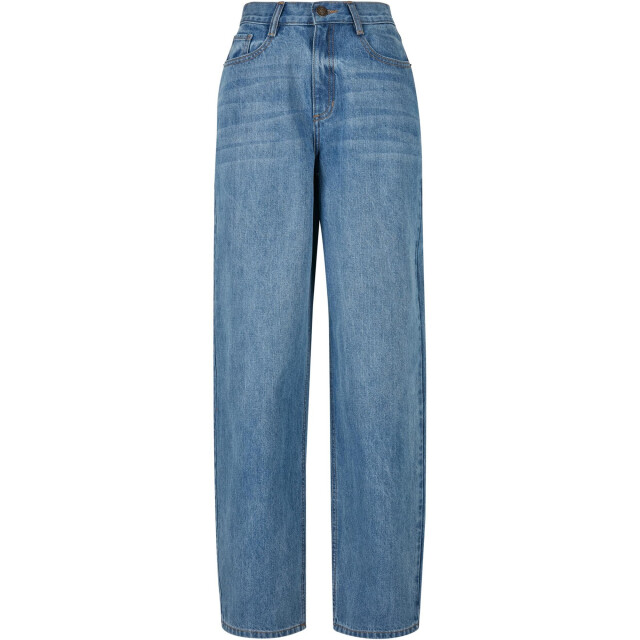 Urban Classics Dames 90's denim hoge taille wijde benen jeans UTTN740_midstonewashed large