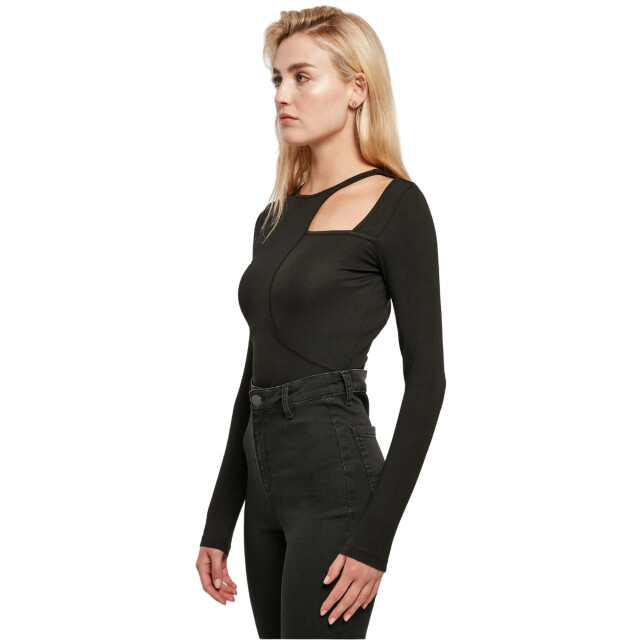 Urban Classics Dames organic uitgesneden body met lange mouwen UTTN745_black large