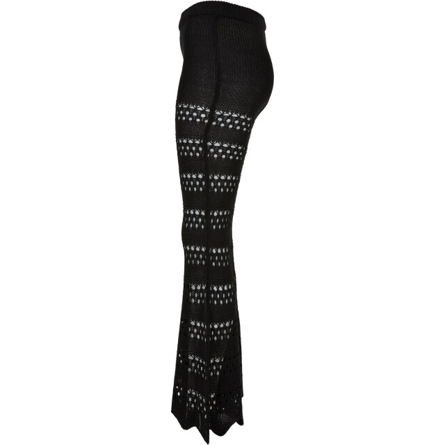 Urban Classics Dames gebreide gehaakte uitlopende legging UTTN748_black large