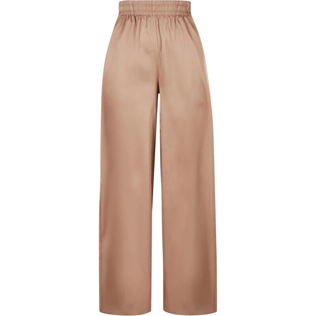 Urban Classics Dames satijnen broek met wijde pijpen UTTN727_softtaupe large