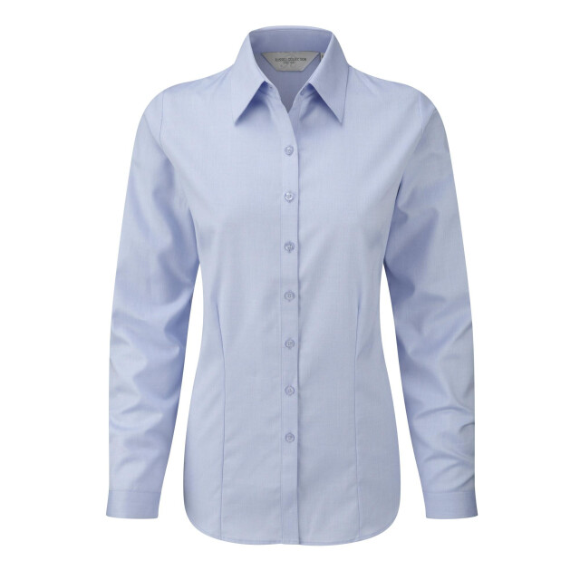 Russell Athletic Dames visgraat werkshirt met lange mouwen UTFK763_lightblue large