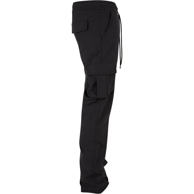 Urban Classics Heren nylon rechte pijp cargo broek UTTN715_black large