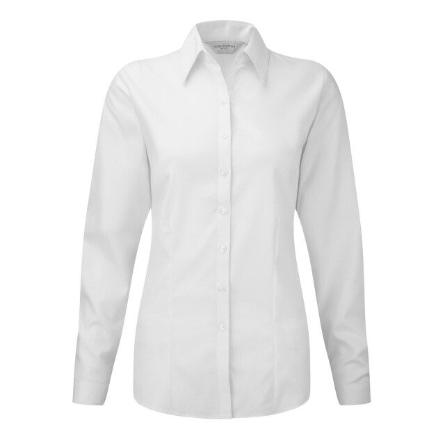 Russell Athletic Dames visgraat werkshirt met lange mouwen UTFK763_white large