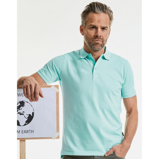 Russell Athletic Heren zuivere organische polo UTFK768_aqua large